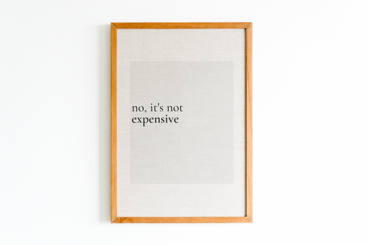 no, it's not expensive